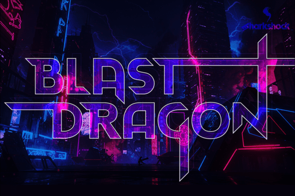 Blast Dragon: A Display Font That Brings Cyberpunk Energy to Your Brand