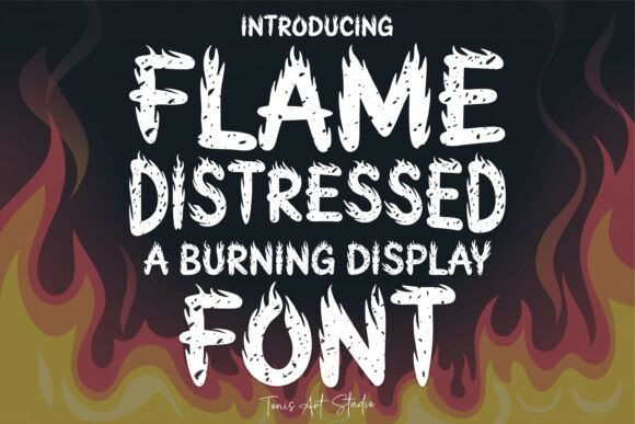 Flame Distressed: A Bold Display Font for Editorial Design