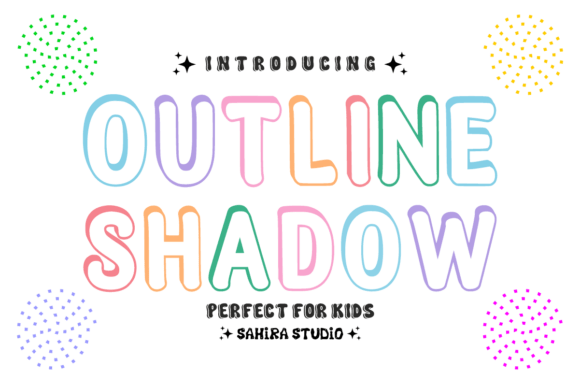 Outline Shadow: A Pastel Display Font with Soft 3D Charm