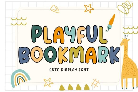 Playful Bookmark Font: A Bold Display Typeface for Small Business Branding