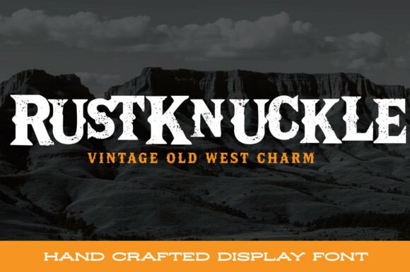 Rustknuckle Display Font for Handmade Shop Branding and Product Labels