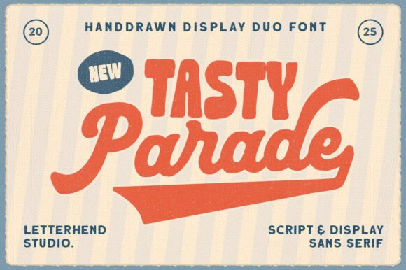 Tasty Parade Duo: A Hand-Drawn Display Font for Makers