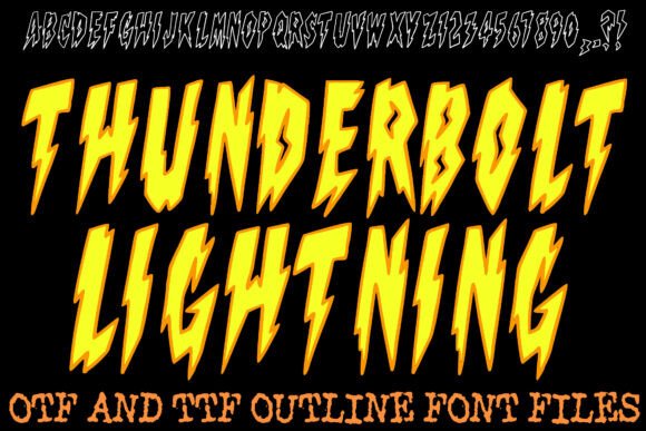 Thunderbolt Lightning Font for Bold Web Design