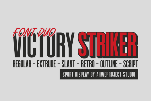 Victory Striker: A Display Font Duo for Editorial Impact